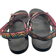 Load image into Gallery viewer, Teva Universal Sandals Womens 10 Black Multicolor Geometric Strappy 1003987