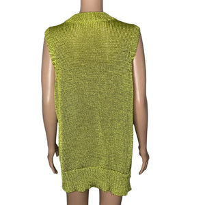 Chicos Travelers Tank Sweater Womens XXL Wasabi Green Pullover
