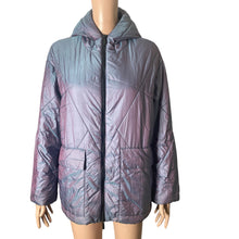 Load image into Gallery viewer, Armani Exchange Puffer Jacket Coat Womens XS Purple Full Zip