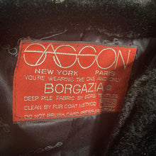 Load image into Gallery viewer, Vintage Sasson Borgazia Faux Fur Coat Womens Medium Black Mob Wife