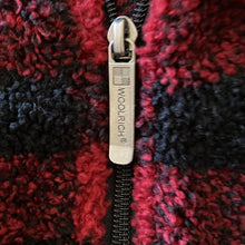 Load image into Gallery viewer, Woolrich Vest Womens Medium Tartan Black Red Plaid Faux Fur Collar