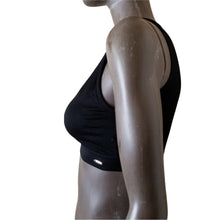 Load image into Gallery viewer, XOXO Sport Bra Womens Large Black Stretch Pullover Mesh Back Round Neck Active