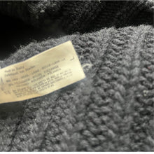 Load image into Gallery viewer, Vintage Benetton Sweater Womens Large Black Cable Knit Full Zip Wool Blend Italy