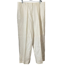 Load image into Gallery viewer, Lauren Ralph Lauren Linen Pants Womens 16 Ivory Straight Leg Dress Trousers