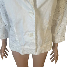 Load image into Gallery viewer, Chicos Jacket Womens XL Chicos 3 EyeLet White