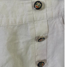 Load image into Gallery viewer, EIFINI Skirt Womens M Ivory Linen Viscose Blend Gold Button