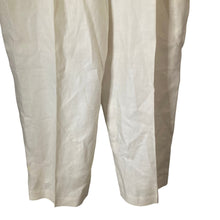 Load image into Gallery viewer, Lauren Ralph Lauren Linen Pants Womens 16 Ivory Straight Leg Dress Trousers
