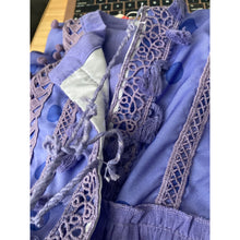 Load image into Gallery viewer, Maroths Womens Large Purple Boho Lace Tassel Tunic Dress Embroidered Midi New