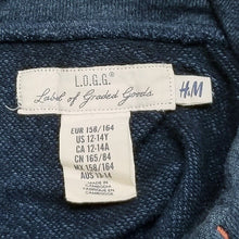 Load image into Gallery viewer, LOGG H&amp;M Sweatshirt Size Large Lettermen Blue 78 Pullover