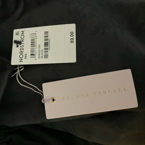 RP Rachel Parcell Blouse Womens XXS Long Puff Sleeve Black Jacquard