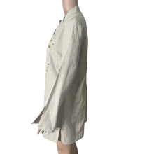 Load image into Gallery viewer, Badgley Mischka American Glamour Tunic Blouse Womens Medium Beaded Beige White