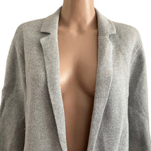 Load image into Gallery viewer, Talbots Sweater Womens Medium Wool Long Cardigan Open Front Gray