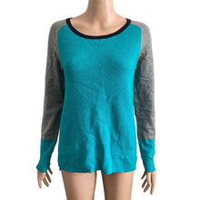 Load image into Gallery viewer, JCP JC Penney Sweater Womens Large Teal Blue Long Sleeve Pullover Wool Blend