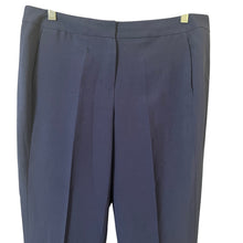 Load image into Gallery viewer, Kasper Womens Dress Pants 8P Navy Blue Pleated Front Trousers Career Work Office