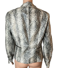 Load image into Gallery viewer, Blank NYC Moto Jacket Womens M Snakeskin Print Faux Leather Asymmetrical Zip