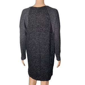 Bobeau Sweater Dress Womens Medium Black Marbled Stretch New