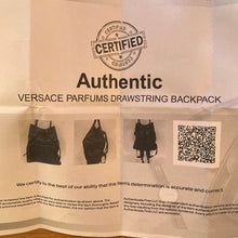 Load image into Gallery viewer, Versace Parfums Mens back Pack Blue Nylon Leather New COA