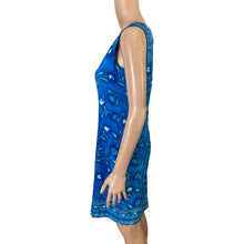 Load image into Gallery viewer, Betsy Lauren Floral Dress Womens Size 5 Blue Sleeveless Sheath Knee Length