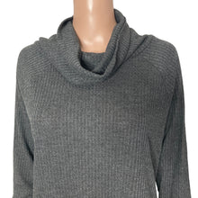 Load image into Gallery viewer, Bobeau Sweater Womens Medium Turtleneck Pullover Textured Charcoal Black