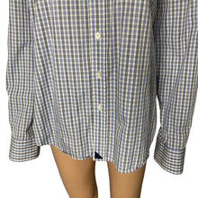 Load image into Gallery viewer, Untuckit Shirt Mens Size Medium Blue White Checks Gingham
