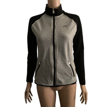 Load image into Gallery viewer, Lauren Ralph Lauren Sweat Jacket Womens Size Small Gray Black Full Zip