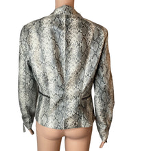 Load image into Gallery viewer, Blank NYC Moto Jacket Womens M Snakeskin Print Faux Leather Asymmetrical Zip