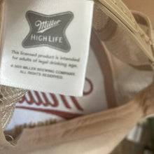 Load image into Gallery viewer, Miller High Life Trucker Hat Tan Corduroy Mesh Snapback Beer Cap One Size OSFM