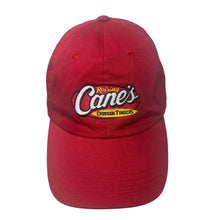 Load image into Gallery viewer, Raising Cane's Baseball Hat Men's Adjustable Red Chicken Fingers Logo Cap