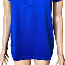 Load image into Gallery viewer, New Balance Women’s Small Blue Performance Tech Polo Shirt Athletic Golf Top New