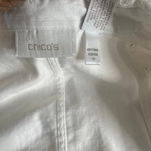 Load image into Gallery viewer, Chicos Jacket Womens XL Chicos 3 EyeLet White