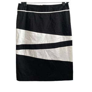 Atelier Luxe Pencil Skirt Womens Size 2 Black White