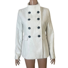 Load image into Gallery viewer, Old Navy Women’s Small White Peacoat Double Breasted Button Jacket