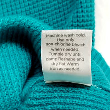 Load image into Gallery viewer, JCP JC Penney Sweater Womens Large Teal Blue Long Sleeve Pullover Wool Blend