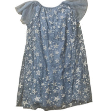 Load image into Gallery viewer, Epic Threads Girls Large Blue Glitter Star Tulle Dress Flutter Sleeve Party L