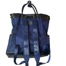Load image into Gallery viewer, Versace Parfums Mens back Pack Blue Nylon Leather New COA
