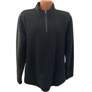 Wallen & Bros Jacket Fleece Mens Size XL Pullover Zip Neck Black