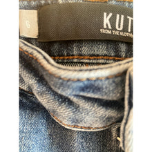 Load image into Gallery viewer, KUT From The Kloth Denim Skirt Womens 6 Blue Raw Hem Stretch Jean Mini