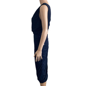 Love X Design Dress Womens XL One Shoulder Navy Blue Body Con