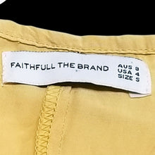 Load image into Gallery viewer, Revolve Faithfull The Brand Mini Wrap Dress Size 4 Yellow Kara