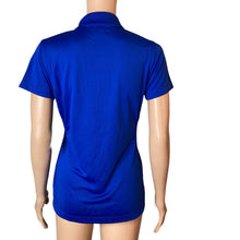 Load image into Gallery viewer, New Balance Women’s Small Blue Performance Tech Polo Shirt Athletic Golf Top New