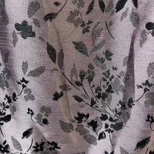 Load image into Gallery viewer, Positive Attitudes Women’s 12P Purple Black Floral Jacquard Satin Pencil Skirt Lined Petite