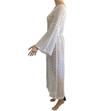 Load image into Gallery viewer, Swimming Crochet Maxi Cover Up Womens One Size Beach White