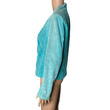Load image into Gallery viewer, Vintage Yvonne Marie Suede Jacket Womens Size 4 Light Blue Full Zip