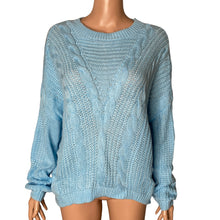 Load image into Gallery viewer, Abound Sweater Womens Size Large Cable Knit Sky Blue