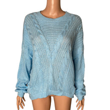 Load image into Gallery viewer, Abound Sweater Womens Size Large Cable Knit Sky Blue