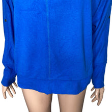 Load image into Gallery viewer, Vince Camuto Sweater Womens Small Royal Blue Long Sleeve Snap Buttons