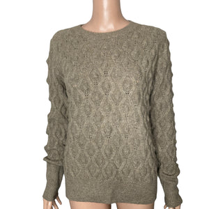 Sweet Romeo Sweater Womens Medium Hela Brown Gray Taupe