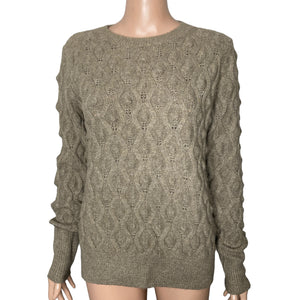 Sweet Romeo Sweater Womens Medium Hela Brown Gray Taupe