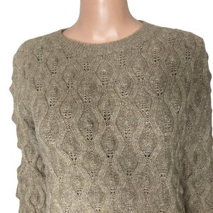 Sweet Romeo Sweater Womens Medium Hela Brown Gray Taupe