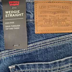 Levis Jeans Wedgie Straight Womens Size 27 High Waist Crop Straight Leg Jeans Button Fly